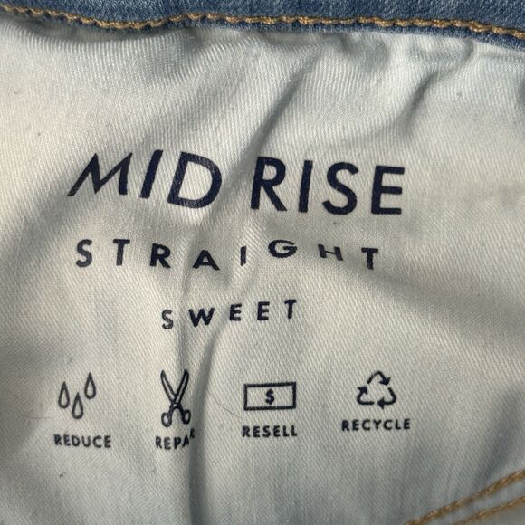 Lucky Brand Jeans Womens 12 31 Sweet Straight Casual Thrashed Destroyed Grunge - Picture 6 of 14